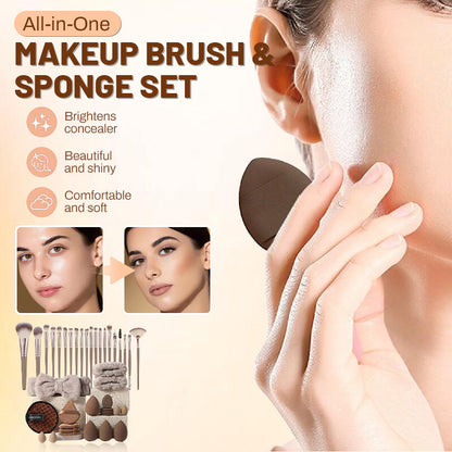 ⏳Time-Limited Special⏰All-in-One Makeup Brush & Sponge Set