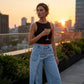 ⏳Time-Limited Special⏰Women's Asymmetrical Waist Wide Leg Jeans – Unique waist design, relaxed fit & versatile – Perfect for chic everyday style & casual outings 🌿