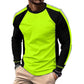 ⏳Time-Limited Special⏰Crewneck Color Block Long Sleeve T-Shirt – High-Contrast, Breathable, Athletic Fit 🔥