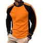 ⏳Time-Limited Special⏰Crewneck Color Block Long Sleeve T-Shirt – High-Contrast, Breathable, Athletic Fit 🔥