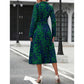 ⏳Time-Limited Special⏰Multi-Color Printed Shirt Dress – Waist Belt, Slit Hem, All-Day Comfort 🌸