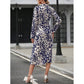 ⏳Time-Limited Special⏰Multi-Color Printed Shirt Dress – Waist Belt, Slit Hem, All-Day Comfort 🌸