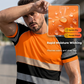 ⏳Time-Limited Special⏰Men’s Fluorescent Color Block Athletic Shirt Outdoor Safety Tee