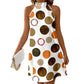 ⏳Time-Limited Special⏰Flattering Halter A-Line Dress – Polka Dot Print, Sleeveless, Vacation Ready 🌸