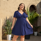 ⏳Time-Limited Special⏰Elegant V-Neck Twist Front Midi Dress with Pockets — Flattering Silhouette, Effortless All-Day Style