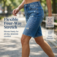 ⏳Time-Limited Special⏰Women's Casual Distressed Denim Bermuda Shorts – 4-Way Stretch, Raw Hem, Vintage Vibes 🌿