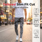 ⏳Time-Limited Special⏰Men's Slim Fit Ripped Jeans – Stretch Distress, Acid Wash, Edgy Style 🔥