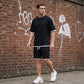⏳Time-Limited Special⏰Men's Waffle Knit T-Shirt & Shorts Set – Cooling Sensation Fabric & Relaxed Fit Design 💙