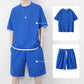 ⏳Time-Limited Special⏰Men's Waffle Knit T-Shirt & Shorts Set – Cooling Sensation Fabric & Relaxed Fit Design 💙