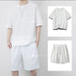 ⏳Time-Limited Special⏰Men's Waffle Knit T-Shirt & Shorts Set – Cooling Sensation Fabric & Relaxed Fit Design 💙