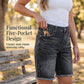 ⏳Time-Limited Special⏰Women’s Casual High Waisted Fringed Denim Shorts – Flattering High-Rise, Slimming Fit, Raw Fringe Hem – Accentuates Your Waist and Elongates Your Legs for a Chic Summer Look 🦵