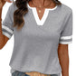 ⏳Time-Limited Special⏰Women's Short Sleeve Color Block Tee