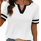 ⏳Time-Limited Special⏰Women's Short Sleeve Color Block Tee