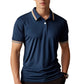 ⏳Time-Limited Special⏰Men Fashion Contrast Lapel Quick Drying Short Sleeve T-Shirt