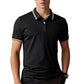 ⏳Time-Limited Special⏰Men Fashion Contrast Lapel Quick Drying Short Sleeve T-Shirt