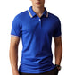 ⏳Time-Limited Special⏰Men Fashion Contrast Lapel Quick Drying Short Sleeve T-Shirt