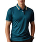 ⏳Time-Limited Special⏰Men Fashion Contrast Lapel Quick Drying Short Sleeve T-Shirt
