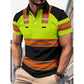 ⏳Time-Limited Special⏰Men's High Visibility Reflective Short Sleeve Shirt – Neon Blocks & Athletic Fit Cut ⏰