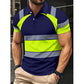 ⏳Time-Limited Special⏰Men's High Visibility Reflective Short Sleeve Shirt – Neon Blocks & Athletic Fit Cut ⏰