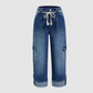 ⏳Time-Limited Special⏰ Women's Casual Wide Leg Cargo Pants – Utility Pockets & Drawstring Waist 🌿