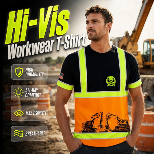 ⏳Time-Limited Special⏰High Visibility Workwear T-Shirt – Standout Safety Design 🚧