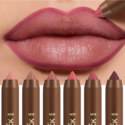 ⏳Time-Limited Special⏰Long-Lasting Matte Lip Crayon for Women | 2-in-1 Liner & Lipstick | Hydrating & Non-Drying | Precision Triangular Tip | 6 Colors ✨