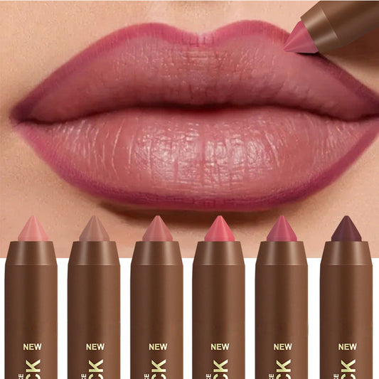 ⏳Time-Limited Special⏰Long-Lasting Matte Lip Crayon for Women | 2-in-1 Liner & Lipstick | Hydrating & Non-Drying | Precision Triangular Tip | 6 Colors ✨