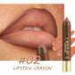 ⏳Time-Limited Special⏰Long-Lasting Matte Lip Crayon for Women | 2-in-1 Liner & Lipstick | Hydrating & Non-Drying | Precision Triangular Tip | 6 Colors ✨