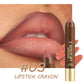 ⏳Time-Limited Special⏰Long-Lasting Matte Lip Crayon for Women | 2-in-1 Liner & Lipstick | Hydrating & Non-Drying | Precision Triangular Tip | 6 Colors ✨