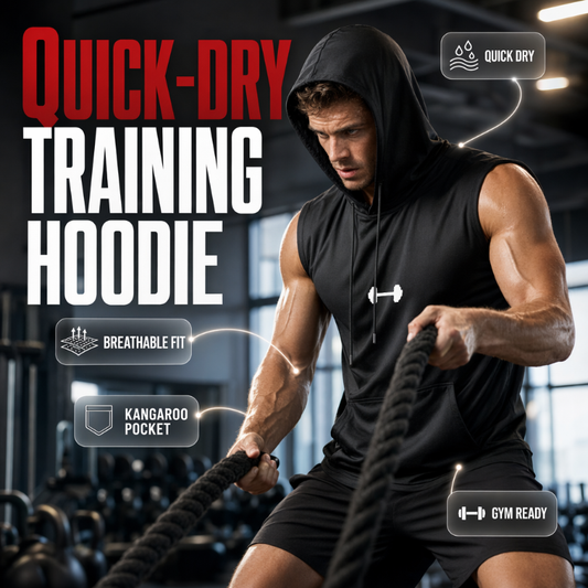 ⏳Time-Limited Special⏰Men's Athletic Sleeveless Hoodie Vest – Maximum Mobility & Lightweight Breathable Fabric 🏋️
