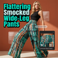 ⏳Time-Limited Special⏰Women's Smocked High-Waist Wide-Leg Trousers 👖 Cinched Comfort, Flowing Freedom