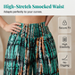 ⏳Time-Limited Special⏰Women's Smocked High-Waist Wide-Leg Trousers 👖 Cinched Comfort, Flowing Freedom