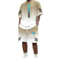 ⏳Time-Limited Special⏰Men's Summer T-Shirt & Shorts Two-Piece Set – Gradient Design & Breathable Fabric ☀️