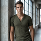 ⏳Time-Limited Special⏰Breathable T-Shirt – Classic V-Neck Henley Design & Premium Polyester Fabric 💪