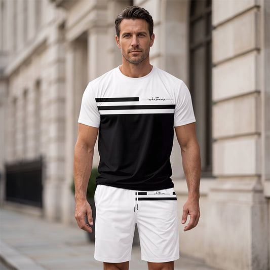⏳Time-Limited Special⏰Men's Casual Short Sleeve T-Shirt & Shorts Set 🩳