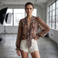 ⏳Time-Limited Special⏰Leopard V-Neck Tie Top – Wild Feminine Flair ⏰