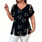 ⏳Time-Limited Special⏰Women’s Heart Print V-Neck Top