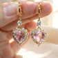 ⏳Time-Limited Special⏰Sparkling Heart Drop Earrings – Romantic Pink Glow ✨