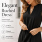⏳Time-Limited Special⏰Pleated V-Neck Dress – Lightweight fabric & effortless elegance