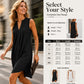 ⏳Time-Limited Special⏰Pleated V-Neck Dress – Lightweight fabric & effortless elegance