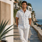 ⏳Time-Limited Special⏰Men’s Geometric Print Relaxed-Fit Button-Down Shirt – Soft Summer Feel, Roomy Comfort & Vacation-Ready Style ✨