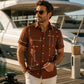 ⏳Time-Limited Special⏰Men’s Geometric Print Relaxed-Fit Button-Down Shirt – Soft Summer Feel, Roomy Comfort & Vacation-Ready Style ✨