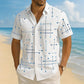 ⏳Time-Limited Special⏰Men’s Geometric Print Relaxed-Fit Button-Down Shirt – Soft Summer Feel, Roomy Comfort & Vacation-Ready Style ✨