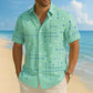 ⏳Time-Limited Special⏰Men’s Geometric Print Relaxed-Fit Button-Down Shirt – Soft Summer Feel, Roomy Comfort & Vacation-Ready Style ✨