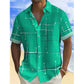 ⏳Time-Limited Special⏰Men’s Geometric Print Relaxed-Fit Button-Down Shirt – Soft Summer Feel, Roomy Comfort & Vacation-Ready Style ✨