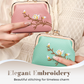 Stylish Embroidered Pouch with Duck Clasp