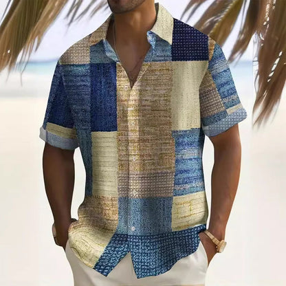 ⏳Time-Limited Special⏰Men's Contrast Color Pattern Shirt
