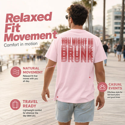 ⏳Time-Limited Special⏰Men's Funny Graphic T-Shirt | "You Might Be Drunk" Print Short Sleeve Crew Neck Tee for Casual Everyday Wear
