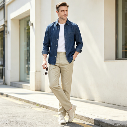⏳Time-Limited Special⏰Top-rated men's slim pants with pockets – comfortable and wrinkle-free