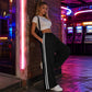 ⏳Time-Limited Special⏰Women's  Chic Striped Drawstring Track Pants